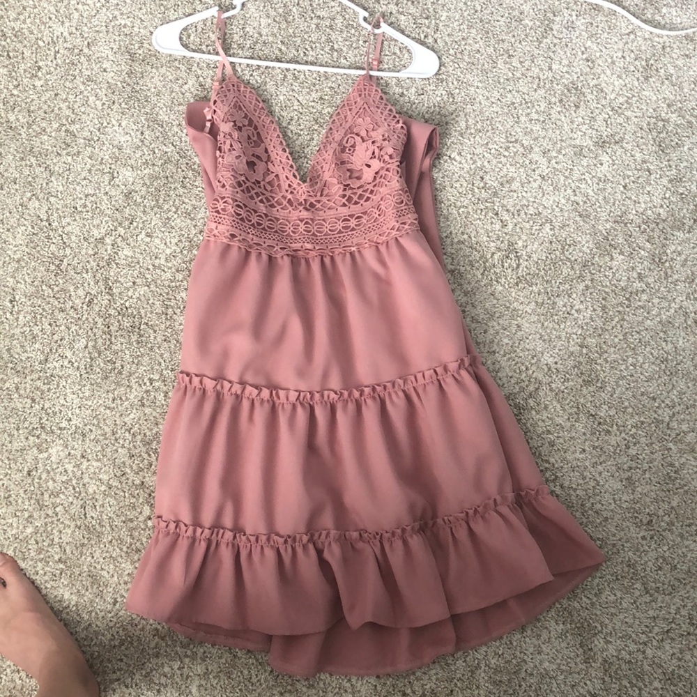 PINK ROMWE DRESS WITH TIE BACK